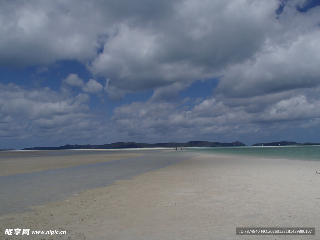 美丽海滩风光 海天一色