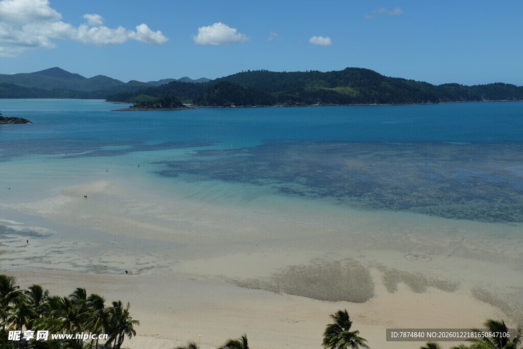美丽海岛沙滩海景风光