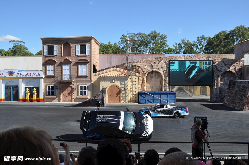 汽车特技表演现场