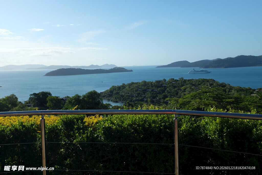 海边山林全景风光