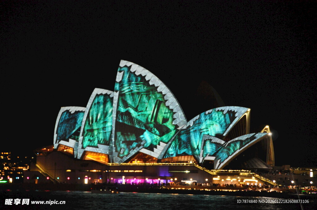 悉尼歌剧院夜景灯光秀