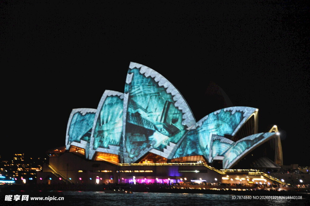 悉尼歌剧院夜景灯光秀