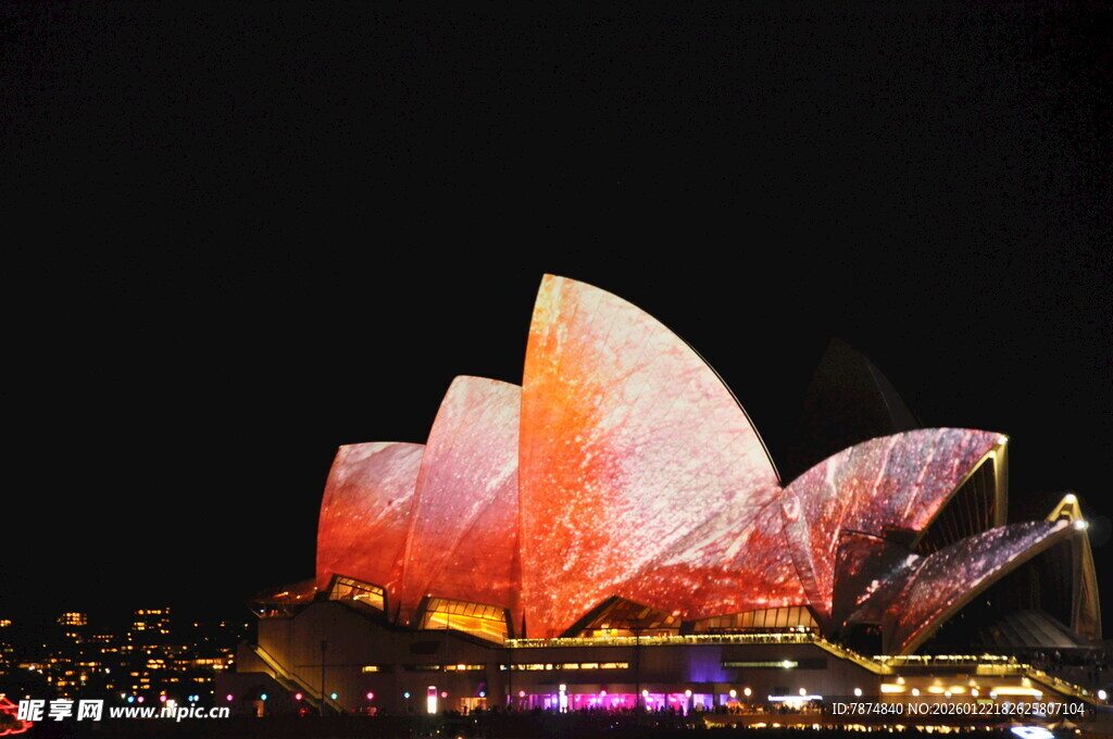 悉尼歌剧院夜景璀璨