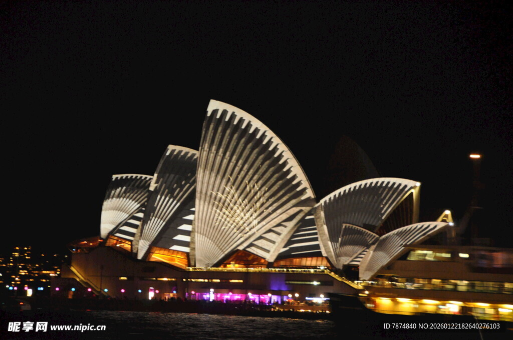 悉尼歌剧院璀璨夜景
