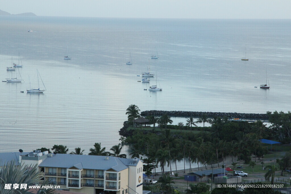 海滨城市海景风光