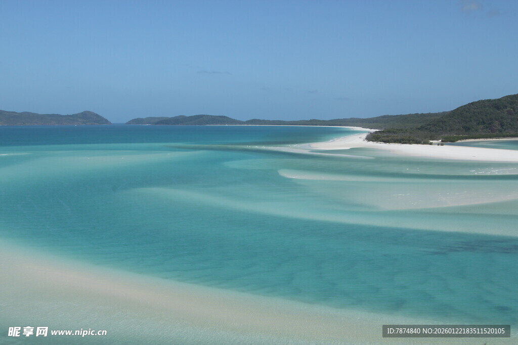 绝美海岛蓝白相间海景