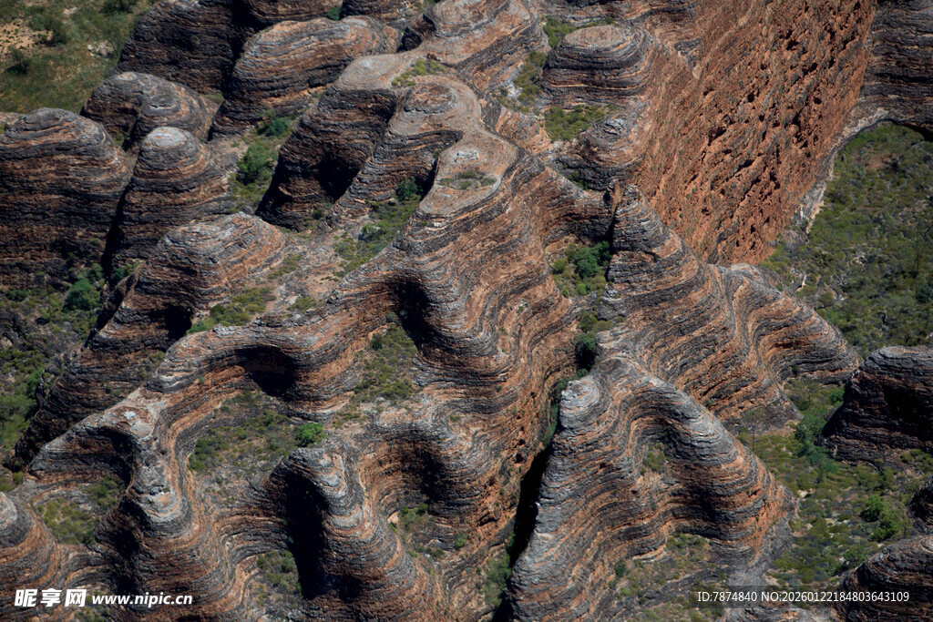 奇特地貌景观俯瞰图