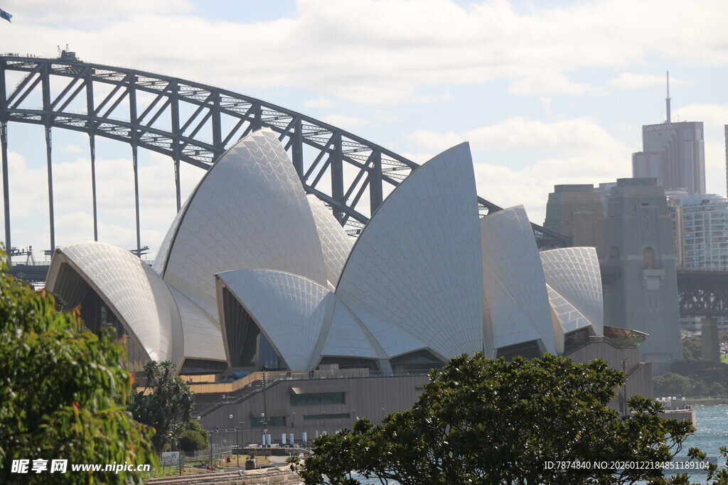 悉尼歌剧院与海港大桥景观