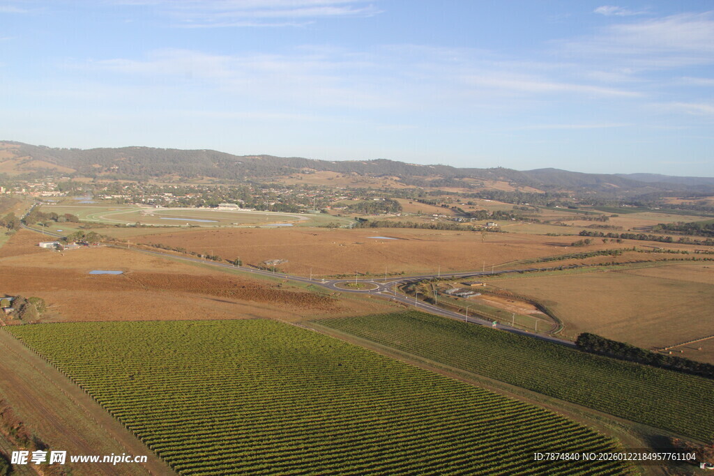 田园风光俯瞰图