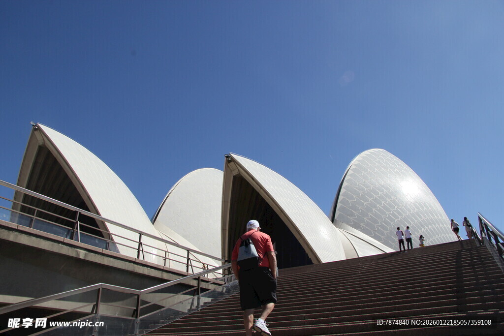 悉尼歌剧院前的行人