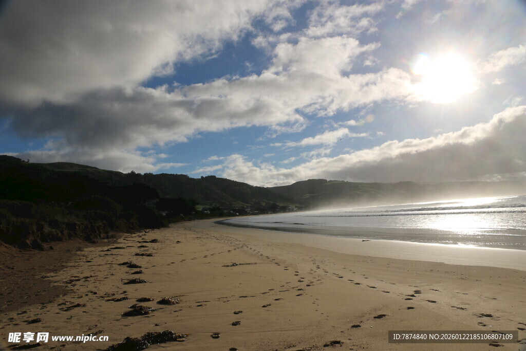 阳光沙滩海岸美丽风光