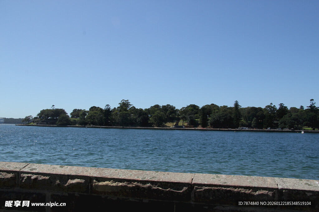 湖畔风光 宁静水域景色