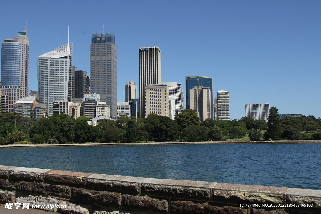 悉尼城市滨水天际线景观