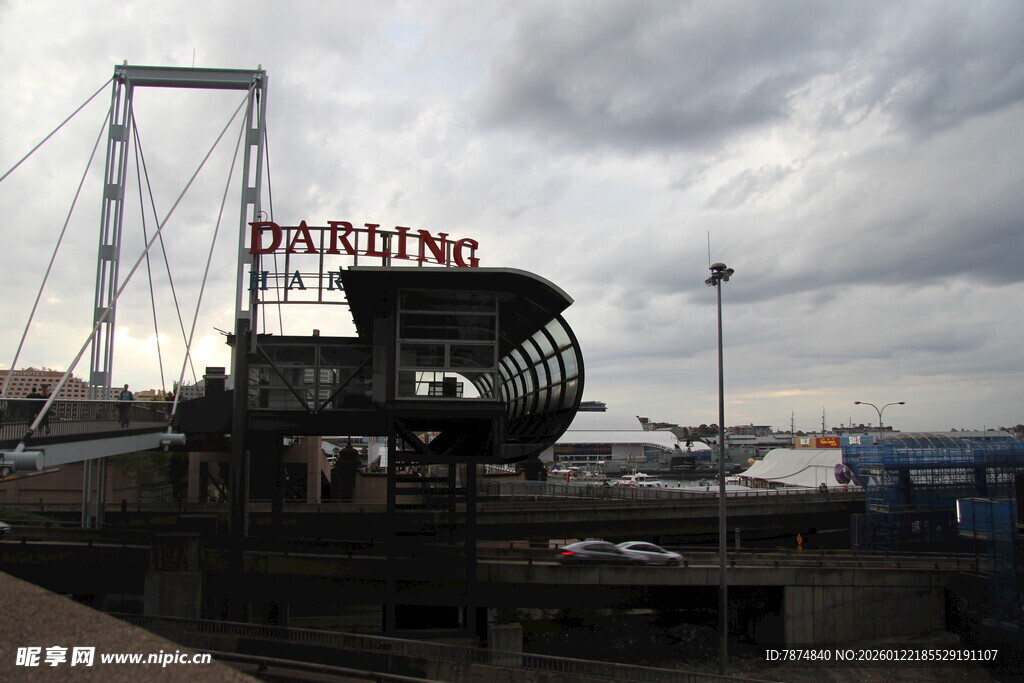 港口起重机设施场景