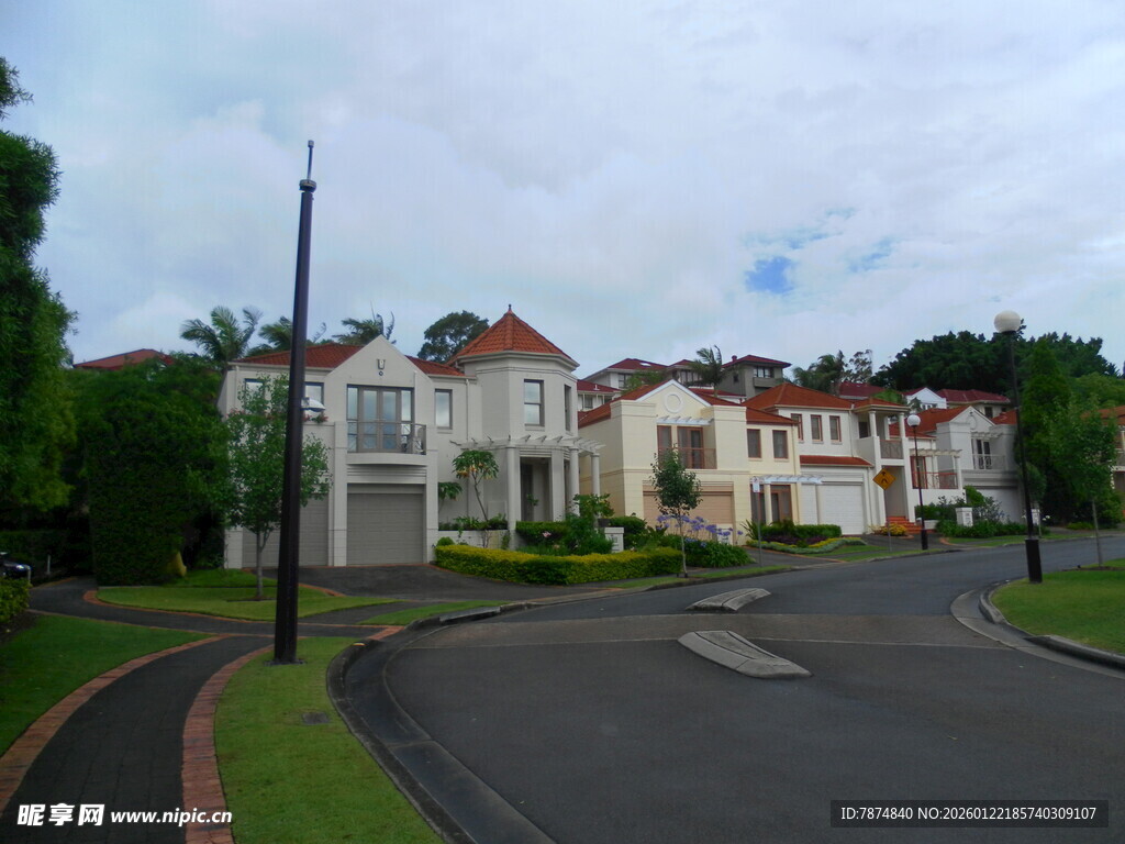 高档住宅区优美街景