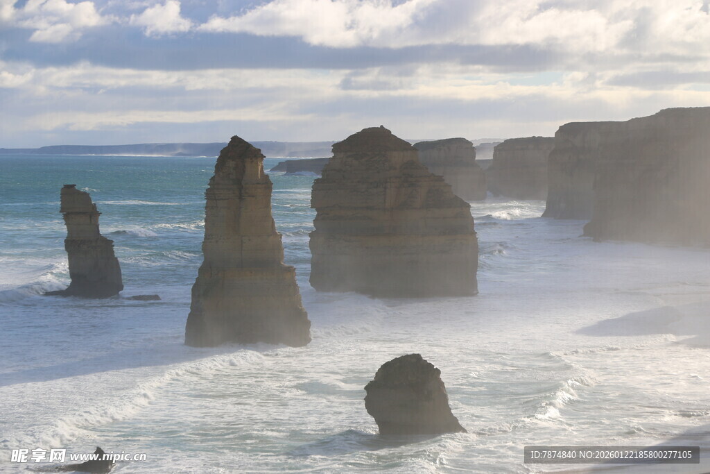 大洋路壮观的十二使徒岩