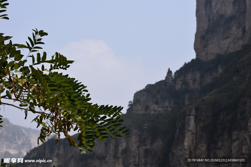 山间绿意与峭壁景观