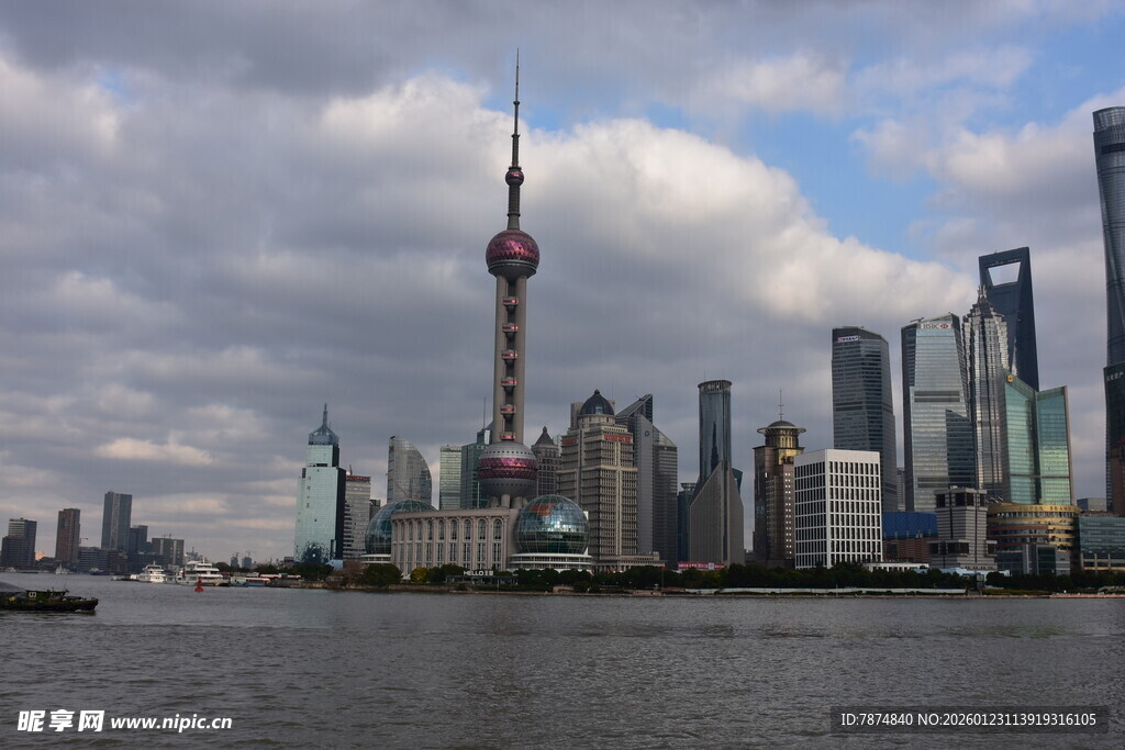 上海外滩城市天际线景观