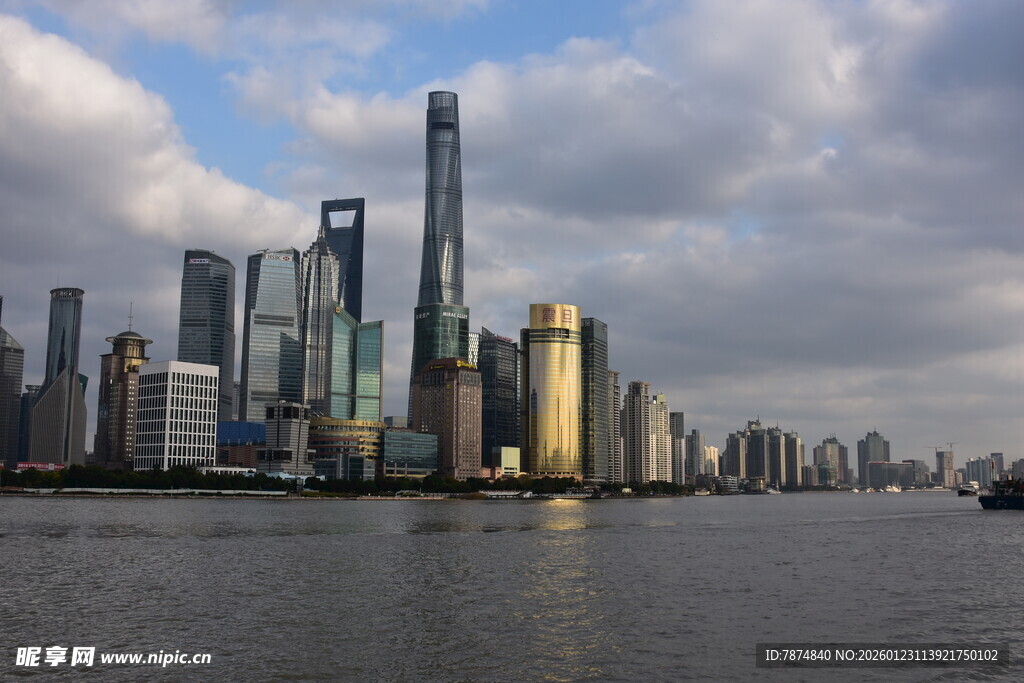 上海外滩城市天际线景观