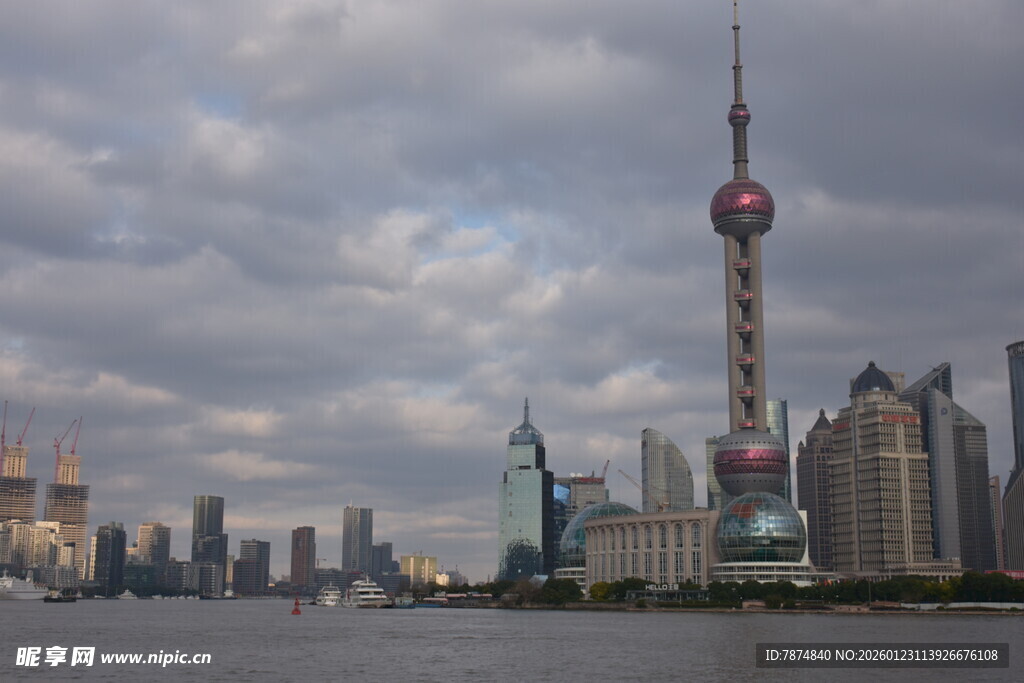 上海外滩东方明珠城市景观