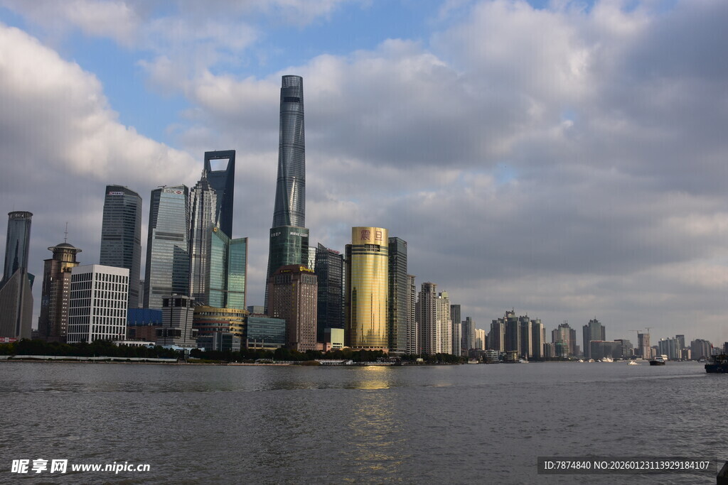 上海外滩城市天际线景观