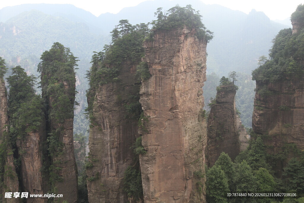 张家界奇峰林立景观