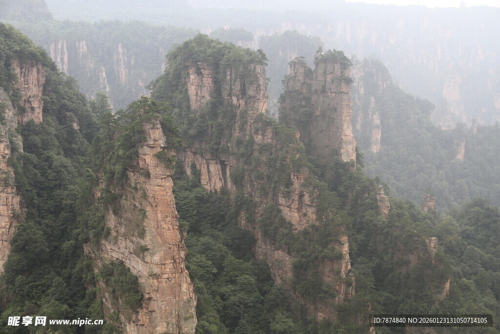 张家界奇峰林立景观