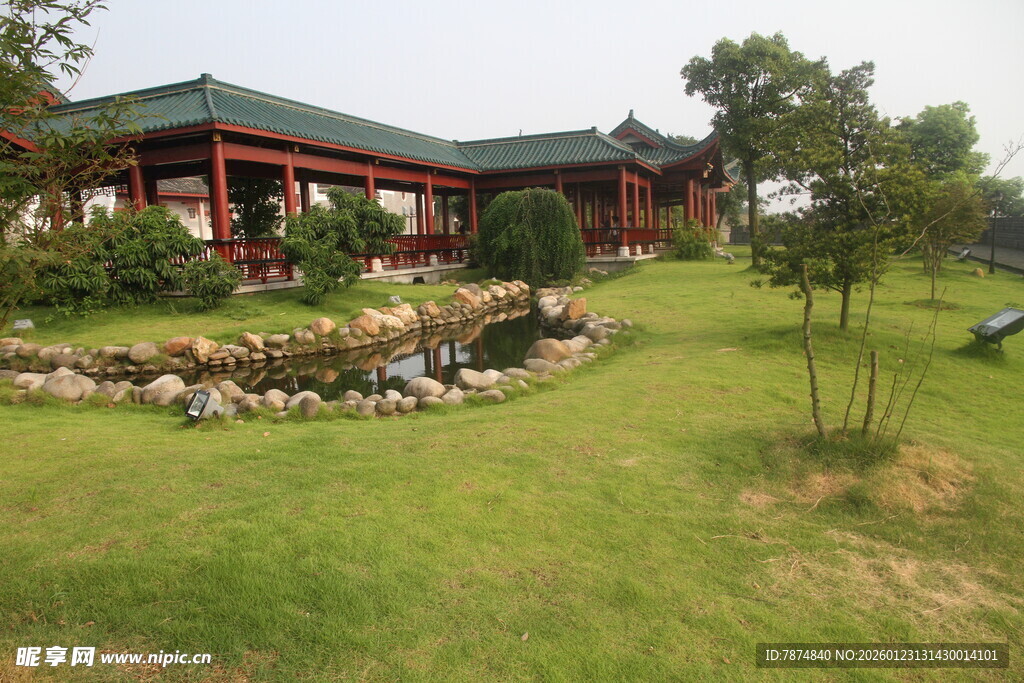 中式庭院景观 绿意盎然