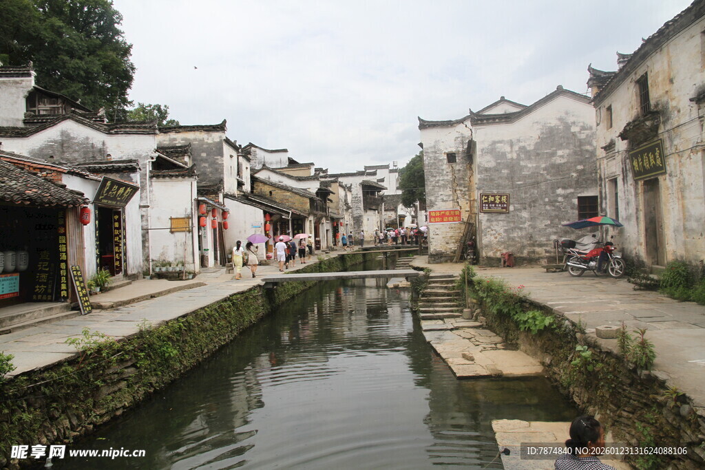 江南水乡古巷小河风景
