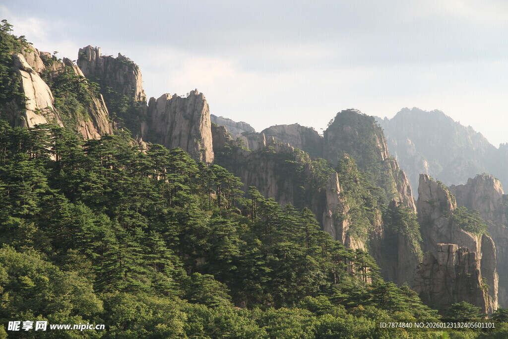 秀丽山峦绿意盎然的景致
