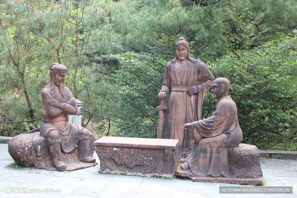 古代人物雕塑群像