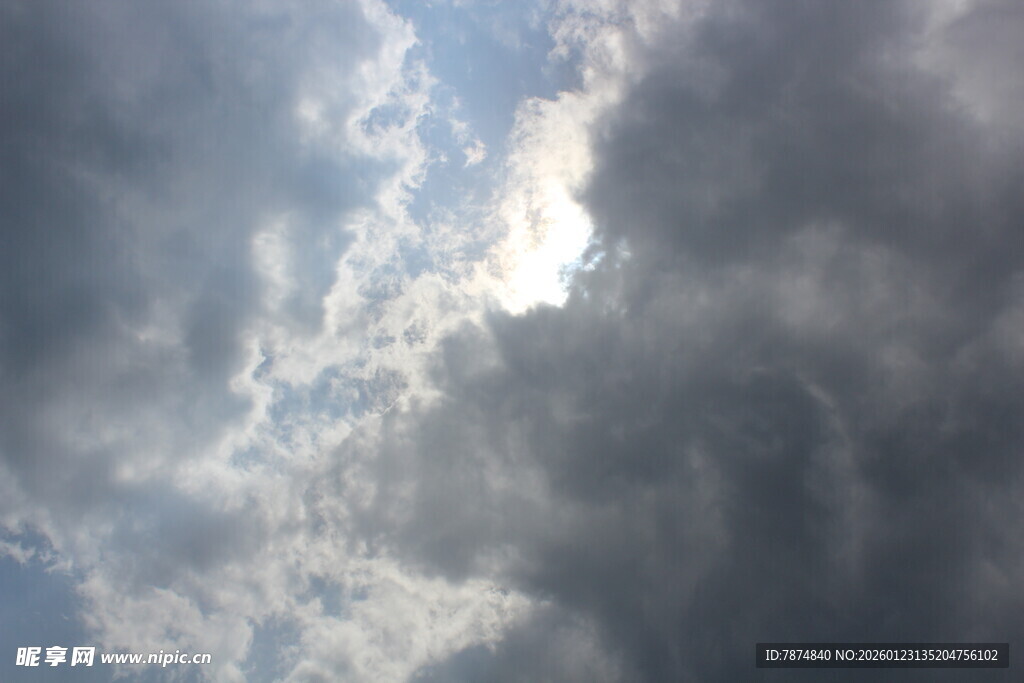 阴云密布的天空