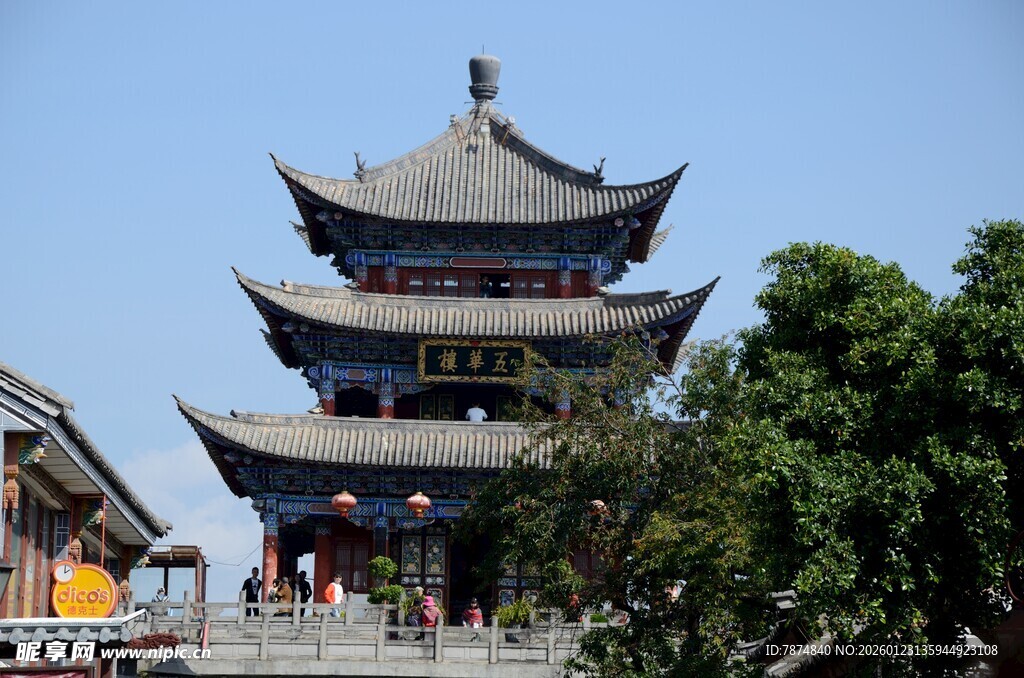 古色古香的多层中式楼阁