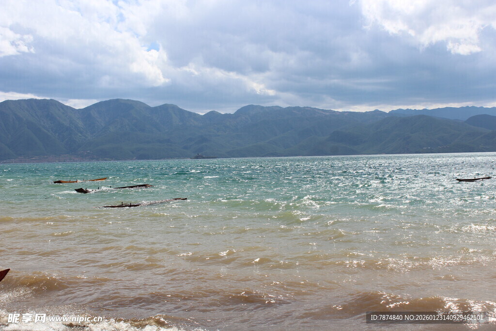 海边美景 远山近水