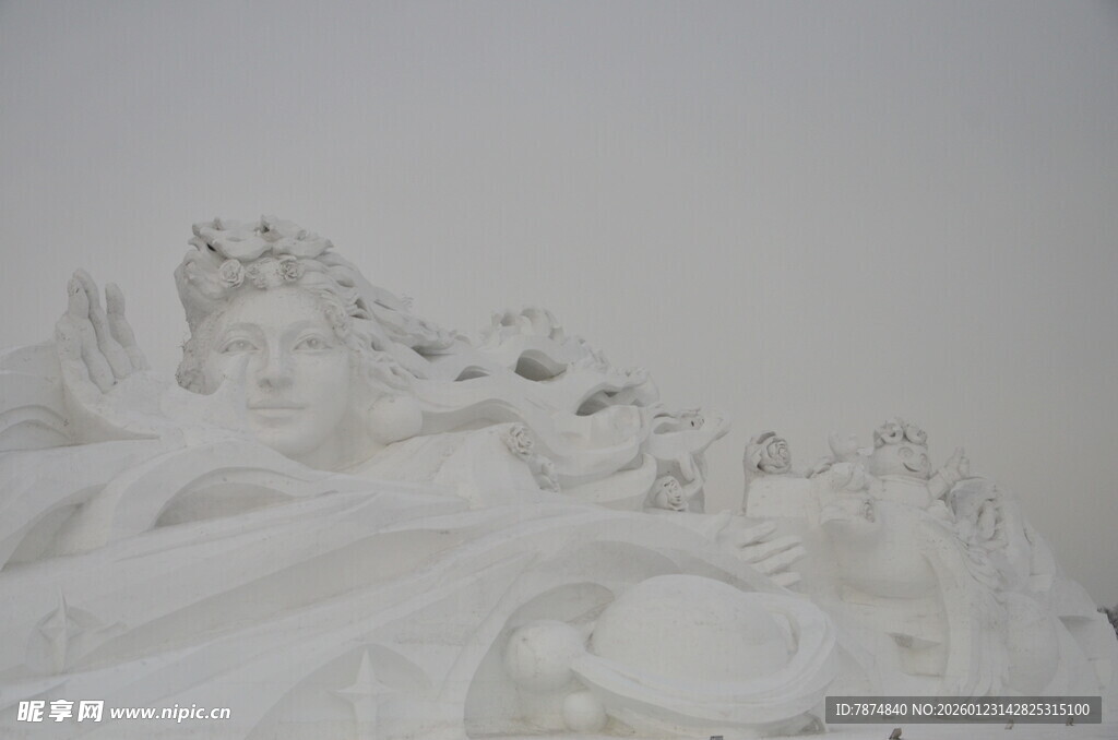 精美雪雕艺术作品展示