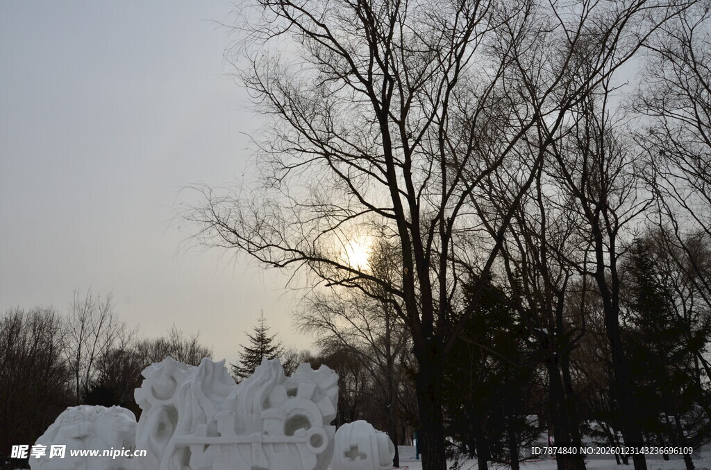 冬日雪雕景观