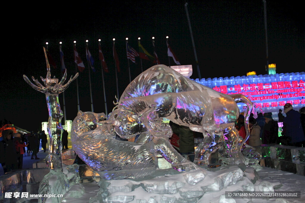 精美冰雕艺术作品展示