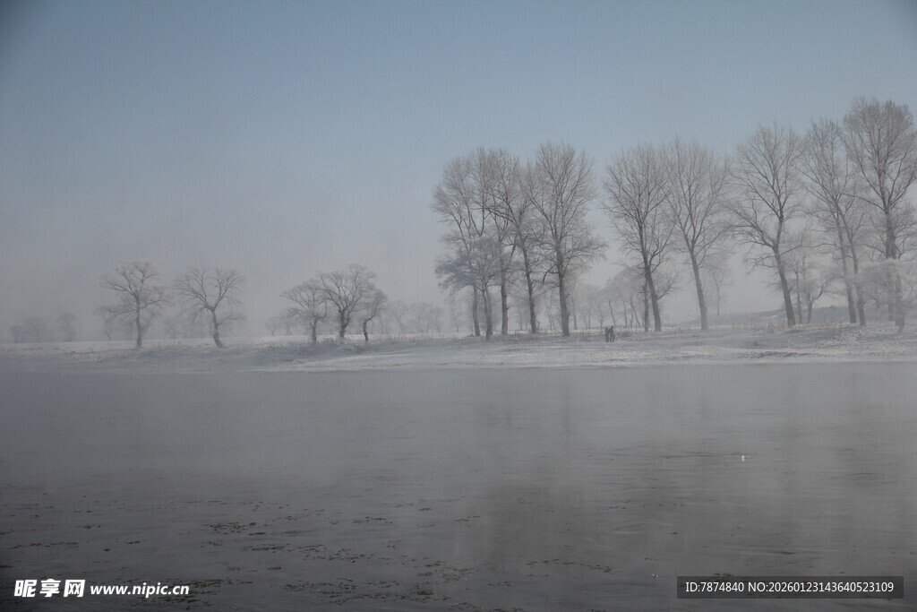 冬日雾凇雪景