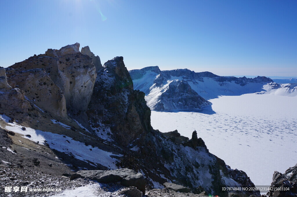 壮丽雪山景观 长白山