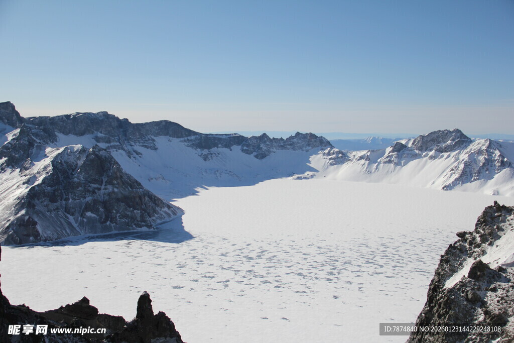 壮丽雪山冰川景观 长白山