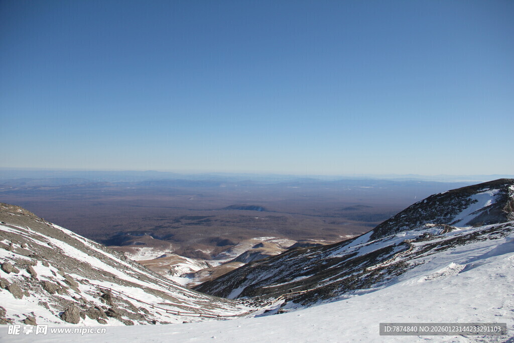 雪山壮丽景观 长白山
