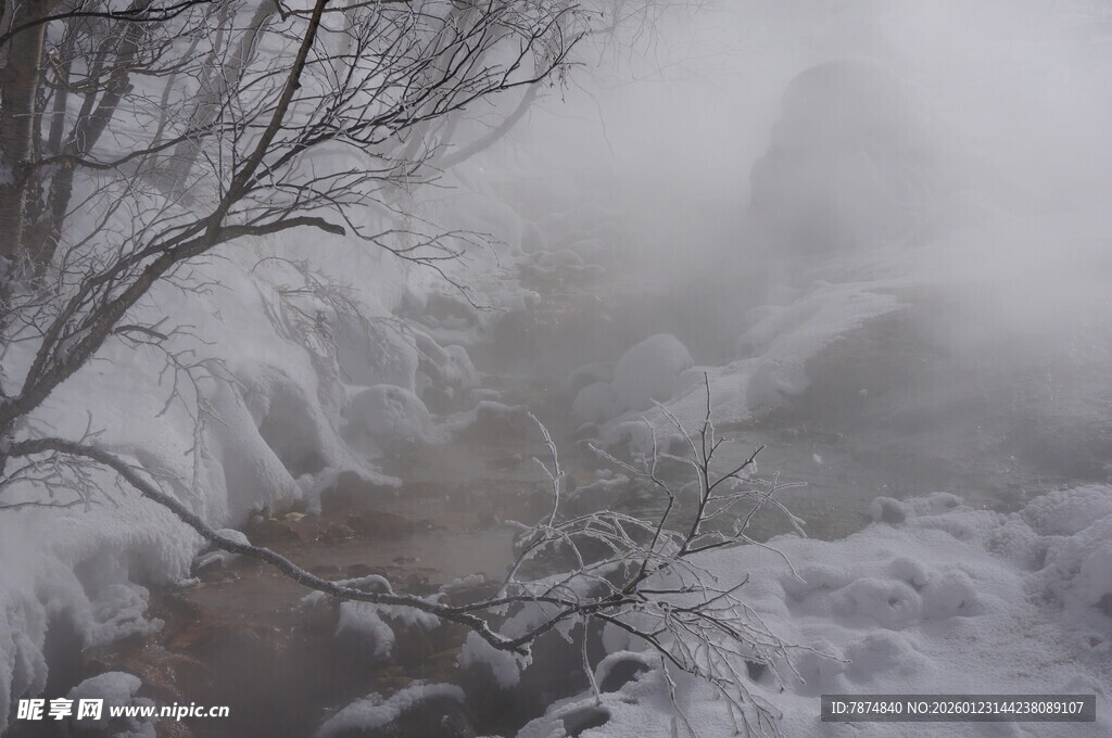 冬日雾凇景观 长白山