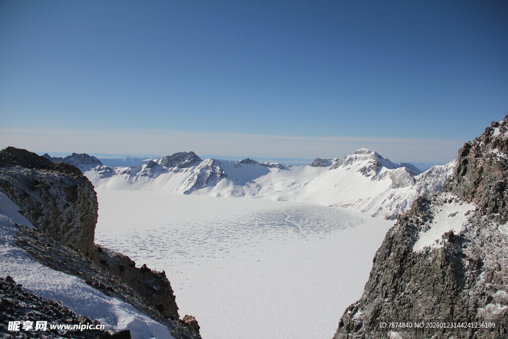 雪山壮丽景观 长白山