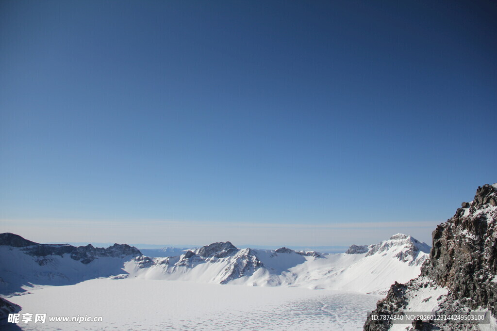 雪山壮丽景观 长白山