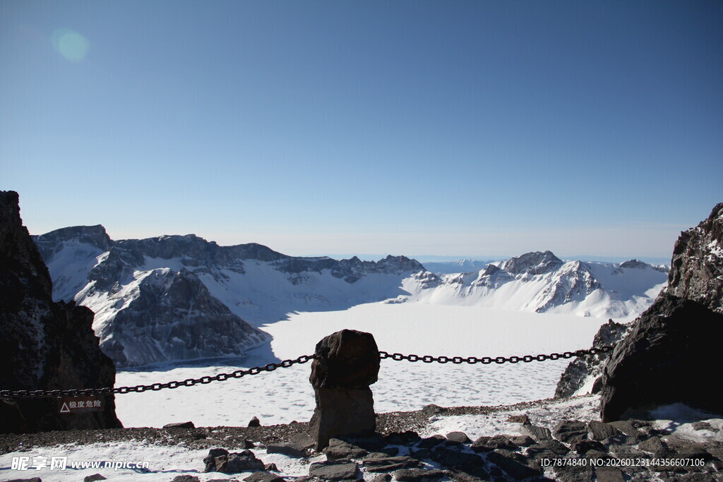 雪山壮丽景观 长白山