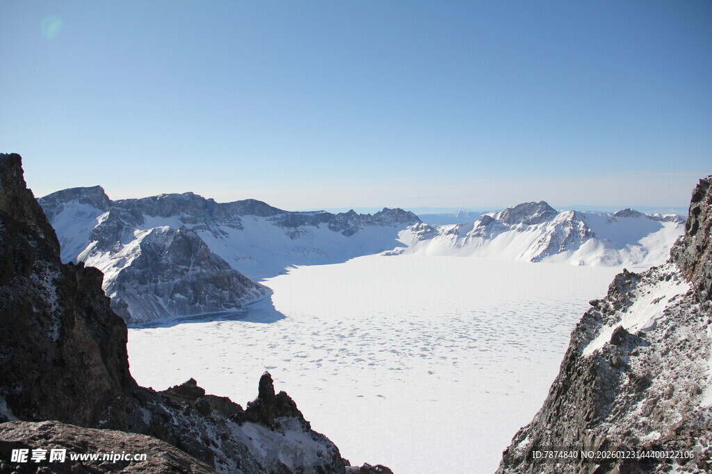 壮丽雪山冰川景观 长白山