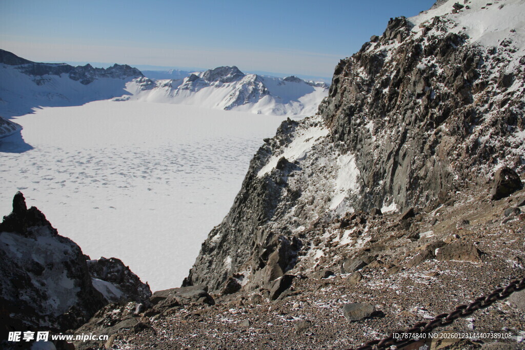 壮丽雪山景致 长白山