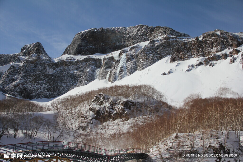 雪山峻岭风景图 长白山