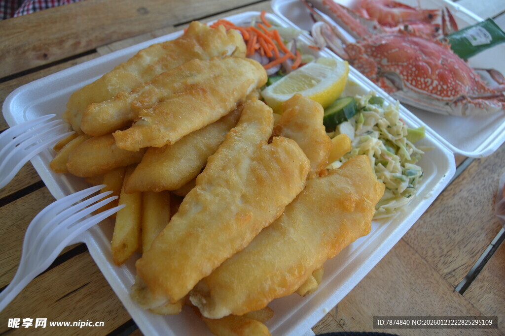 美味炸鱼薯条套餐