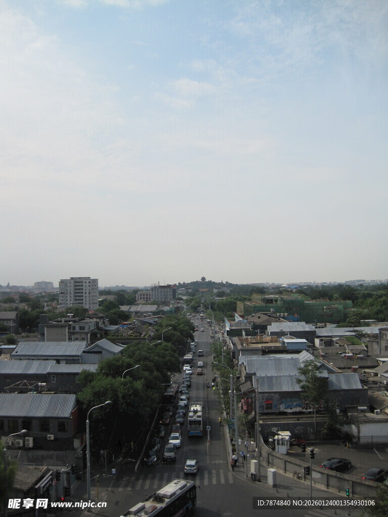 城市街道俯瞰景象